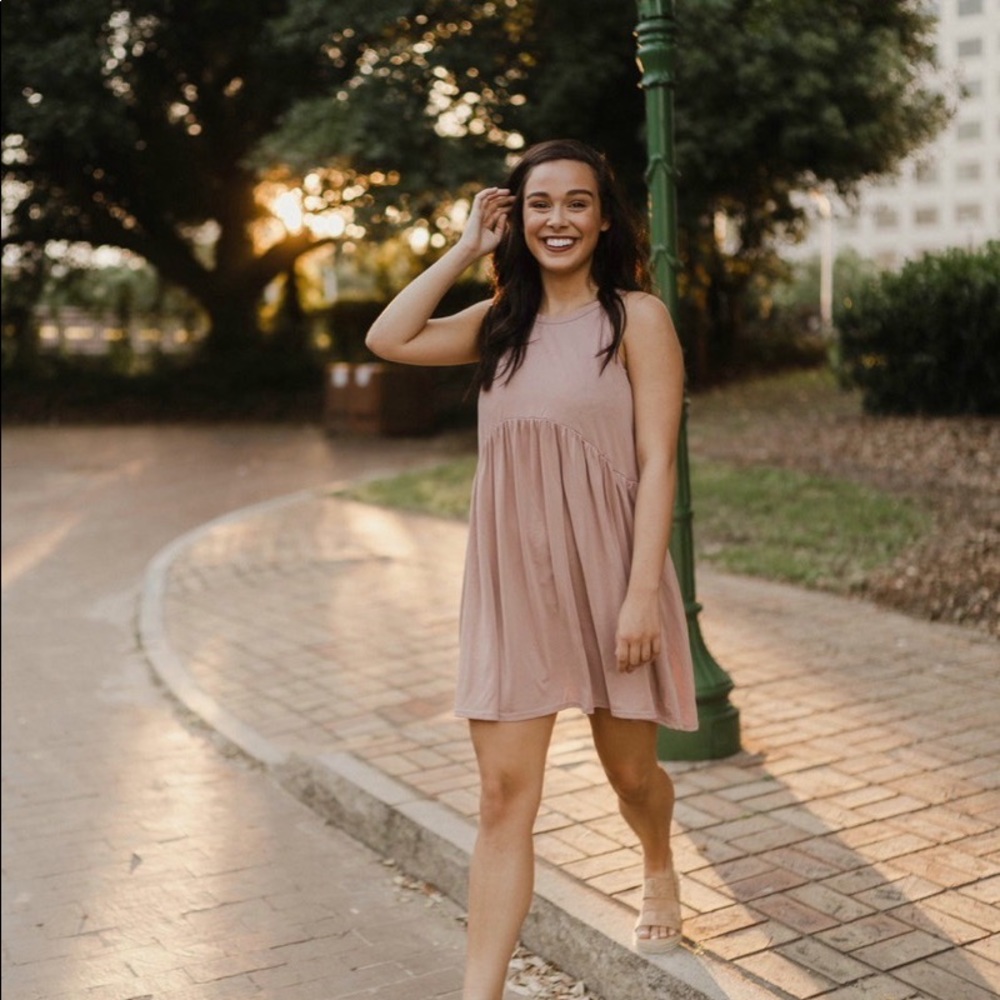 Blush/Mauve babydoll dress